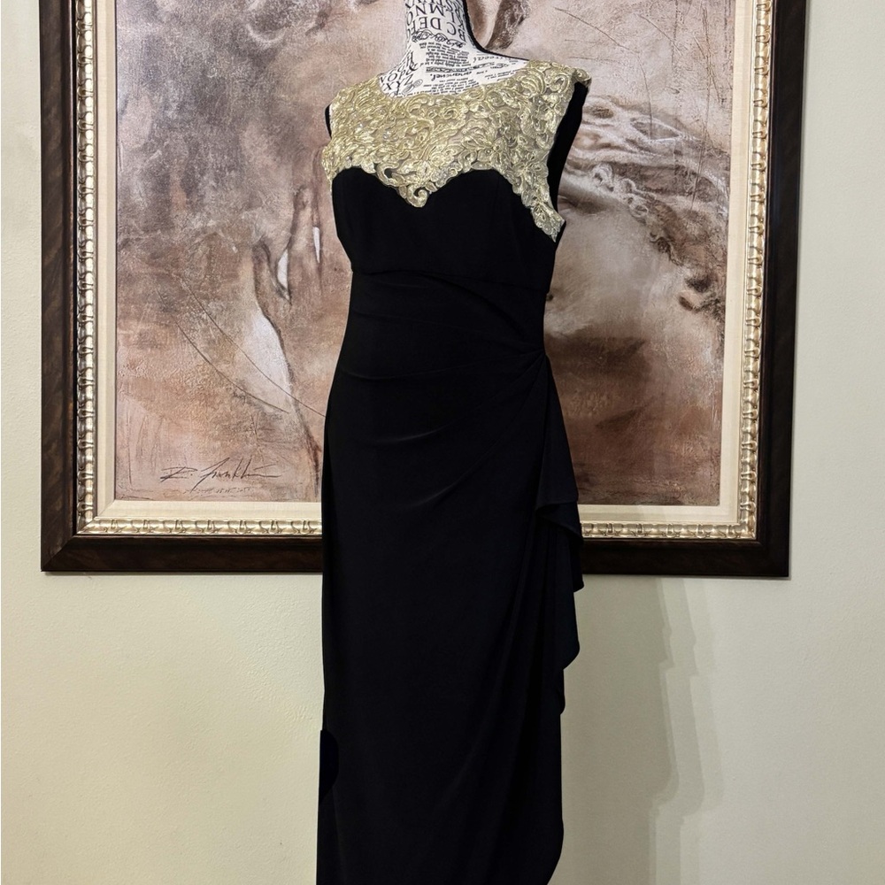Elegant Black and Gold Dress